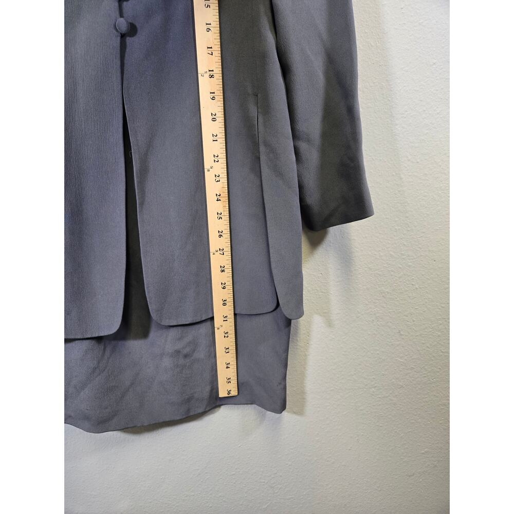 Ann Taylor Gray Silk Suit Dress and Jacket - Picture 5 of 6